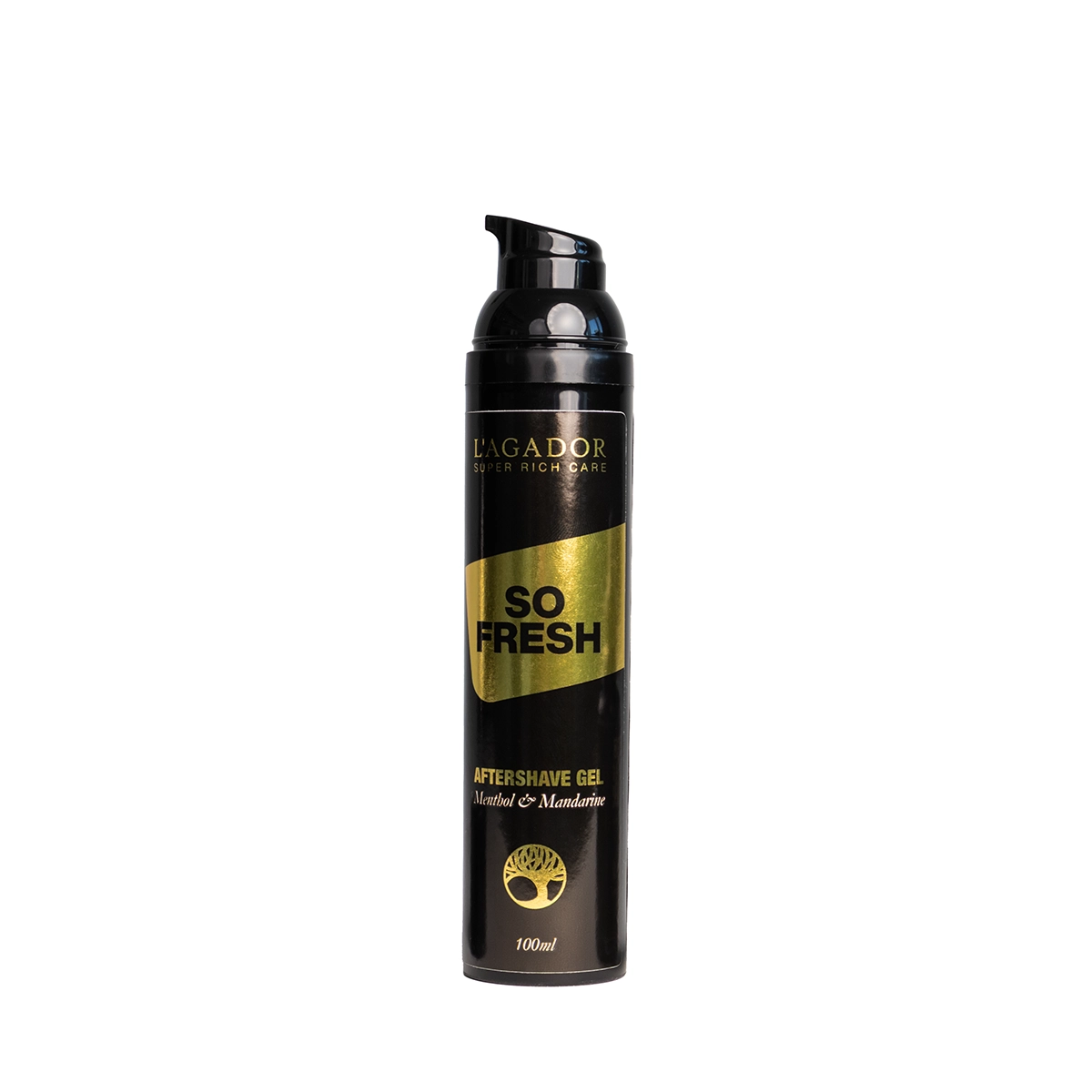 L’AGADOR Aftershave Gel „So Fresh“ auf weißem Hintergrund – hochwertiges Aftershave mit Menthol und Mandarine für erfrischte Männerhaut. 